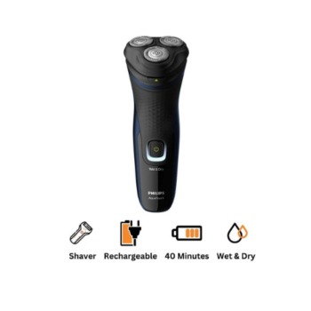 Philips Wet & Dry Electric Shaver Black & Blue S1323