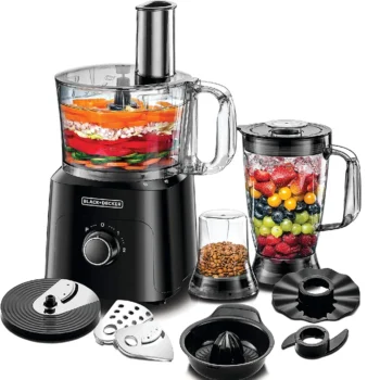 Black+Decker Food Processor 5-in-1, 34 Functions, 750W, FX775