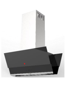 Ecomatic Pyramid Glass Hood, 90 cm, Digital Island, Suction Power, 1000 m3/h H9110IMRTX