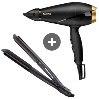 Babyliss Power Pro 2000 Hair Dryer 6704E + Babyliss ST330E Wet & Dry Hair Straightener & Curler