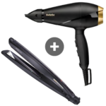 Babyliss Power Pro 2000 Hair Dryer 6704E + Babyliss Wet & Dry Hair Straightener ST327E