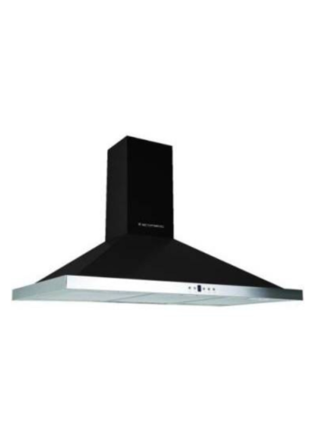 Ecomatic black pyramid hood with stainless frame, 60 cm, suction power 650 m3/h H66IBKD