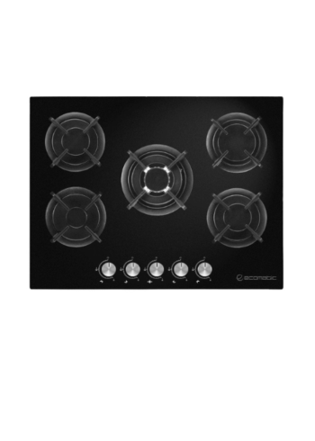 Ecomatic Built-in Gas Hob 5 Burners 70cm Crystal Black S707RC