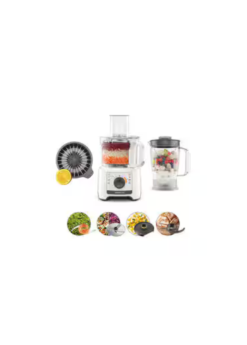 Kenwood Food Processor and Blender MultiPro Compact, 800W, 2.1 Liters, White, FDP31.270WH